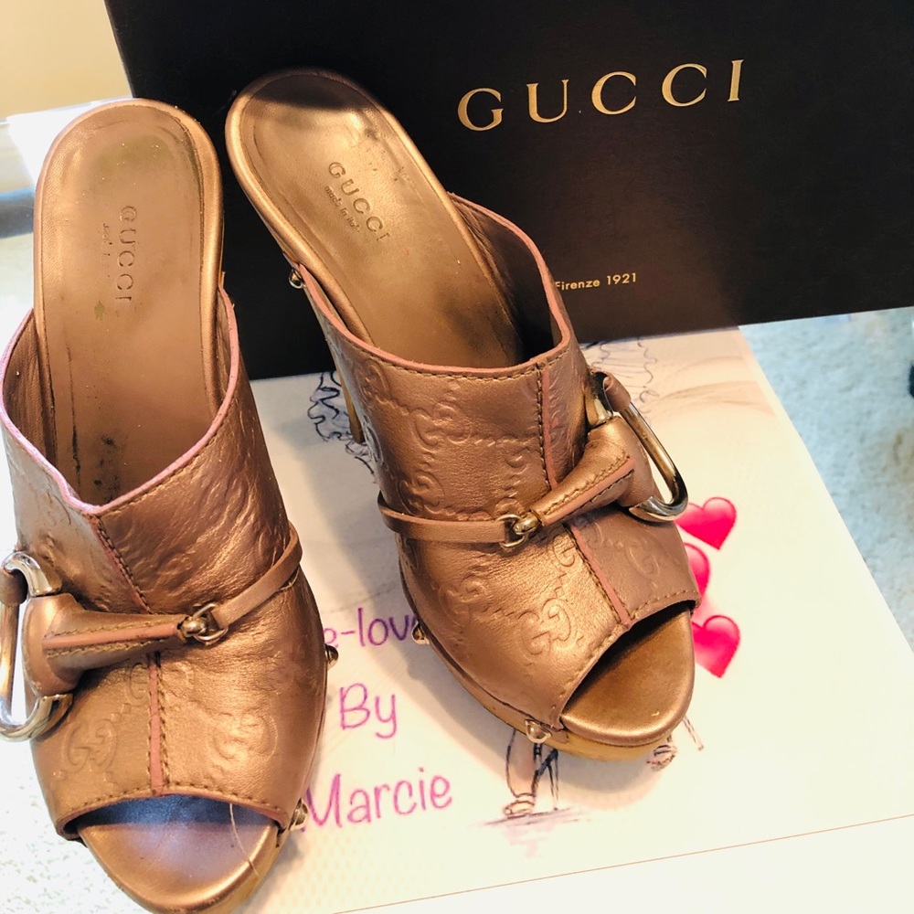 Gucci Metalic Sandals
